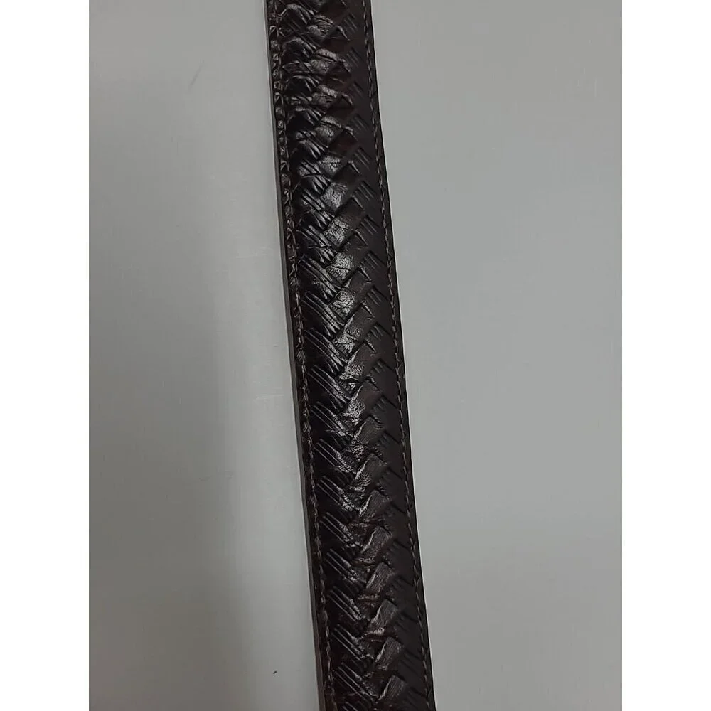 Vintage Brighton Brown Leather Weave Belt Women's Size M 32
